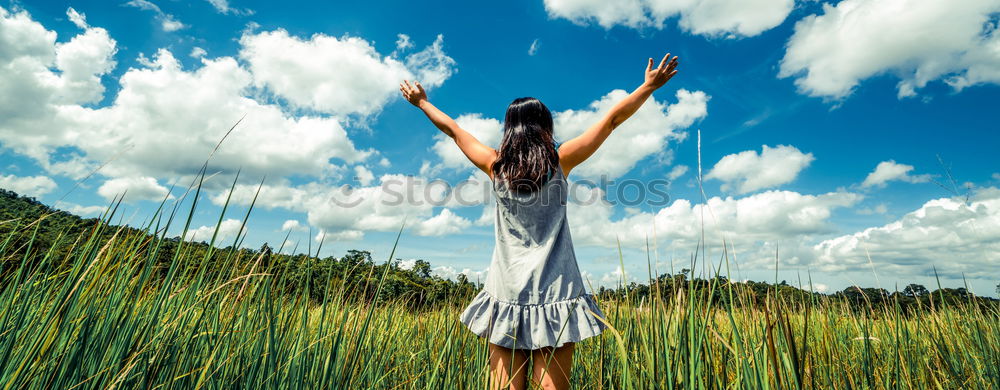 Similar – Image, Stock Photo freedom Sunbeam To enjoy