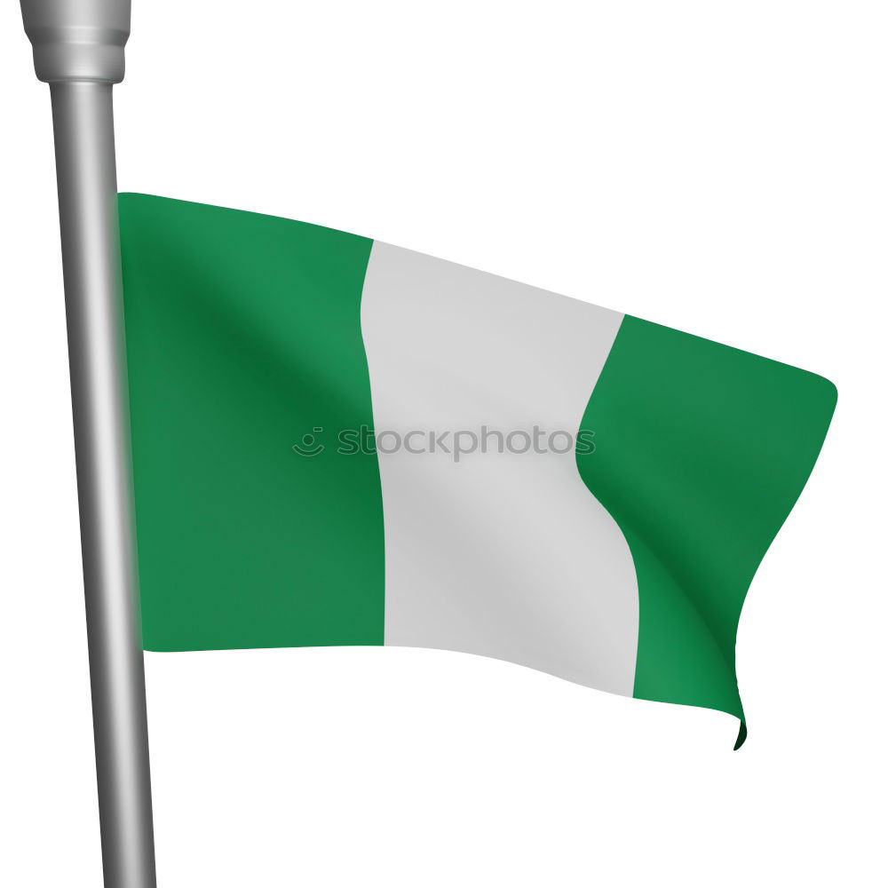 Similar – Nigerian flag in front of blue sky in the wind