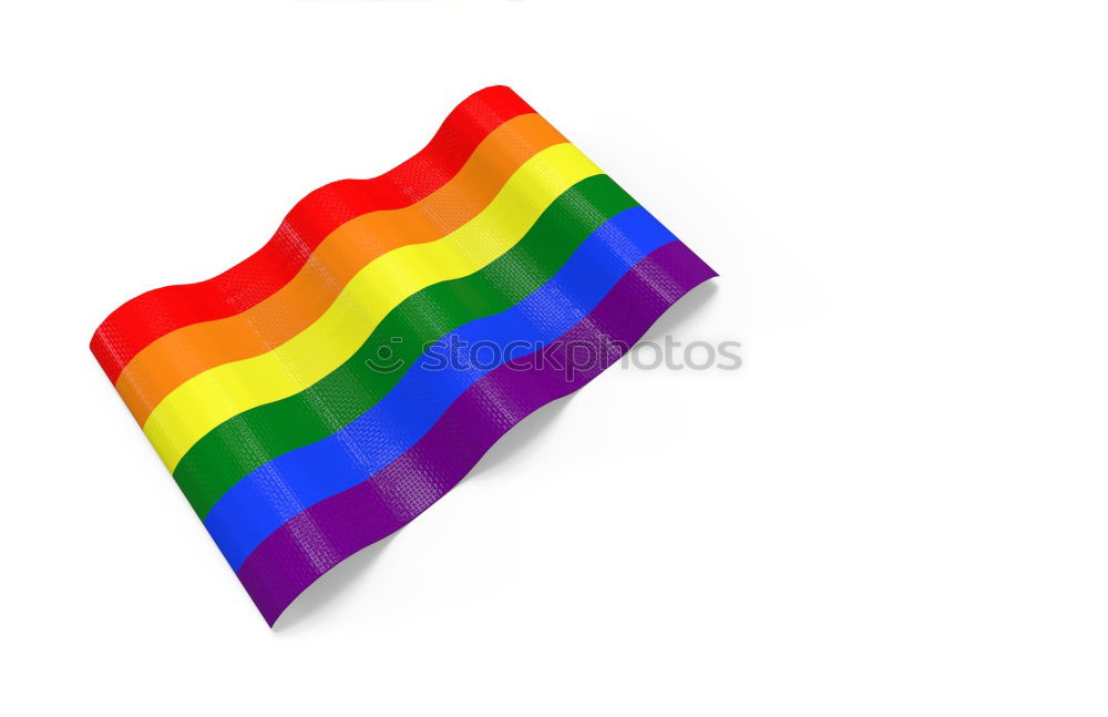 Image, Stock Photo Rainbow flag as symbol of the lesbian and gay movement