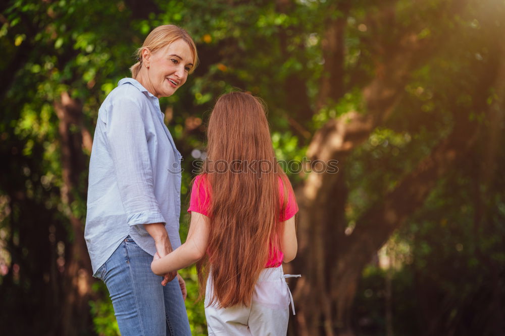 Similar – A happy brother and sister, the sister on the shoulders of the brother