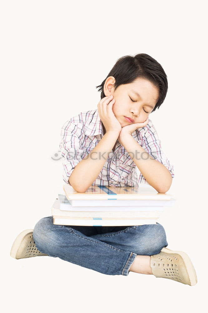 Similar – Image, Stock Photo concentrated Boy (child)