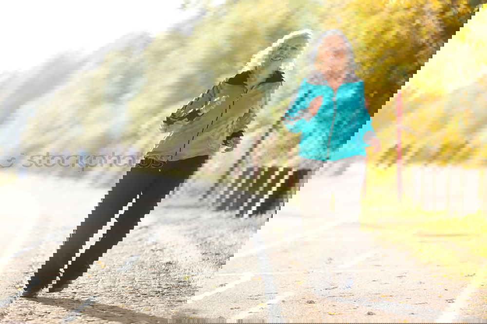 Similar – Image, Stock Photo portrait of a runner woman at the park after running