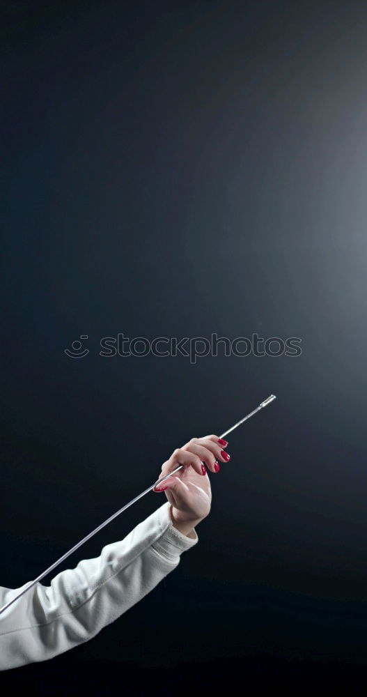 Similar – Image, Stock Photo Woman in protective clothes showing a blue paint roller