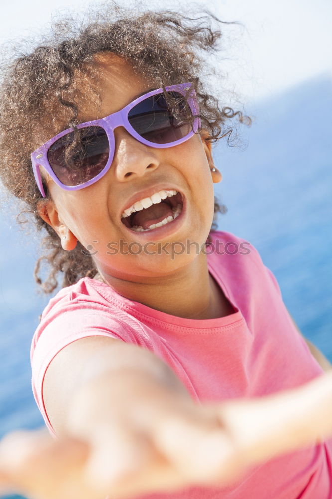 Similar – Image, Stock Photo Child on the beach in summer