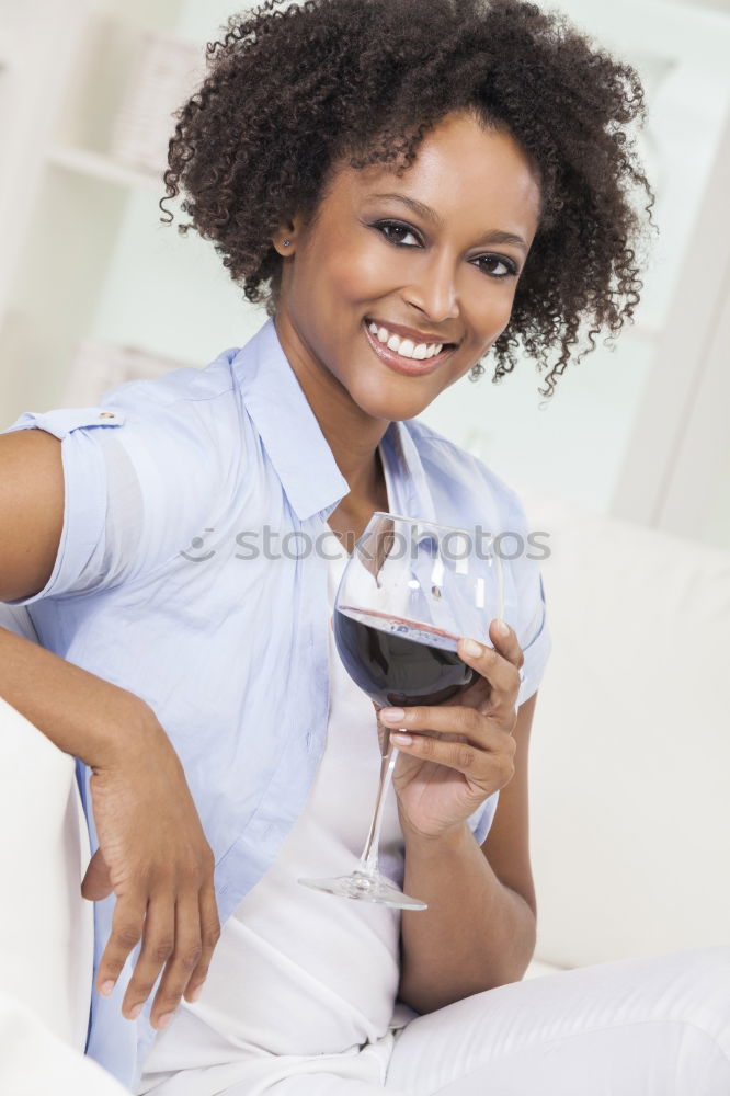 Similar – Woman in a countryside house garden drinking wine