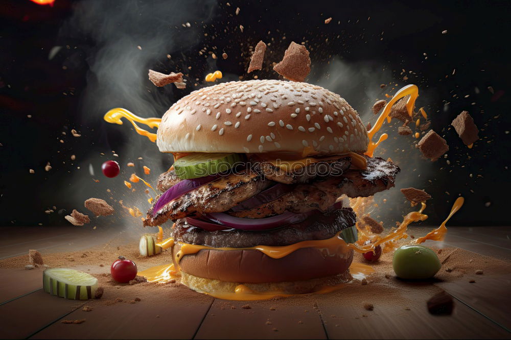 Similar – Image, Stock Photo Burger II Food Vegetable