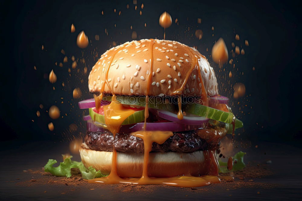 Similar – Image, Stock Photo hunger Eating Fast food