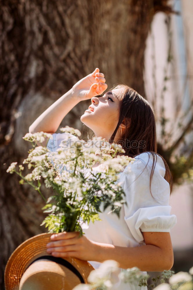 Young caucasian woman enjoying fresh juice