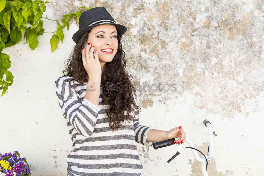 Similar – Image, Stock Photo Young beautiful girl with very long hair looking at camera