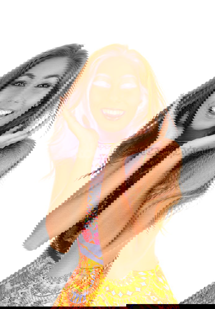 Similar – Image, Stock Photo Happy young woman smiling in urban background
