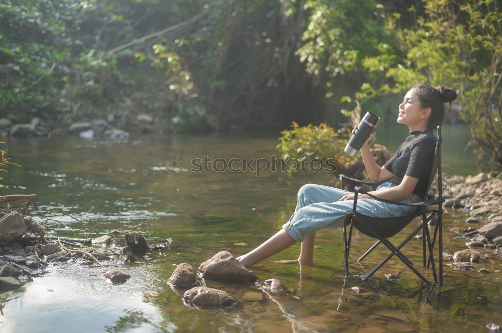 Similar – Image, Stock Photo seesaw Young woman