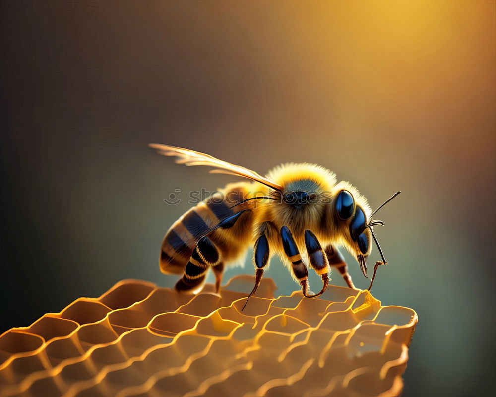 Similar – Image, Stock Photo Bees in landing approach