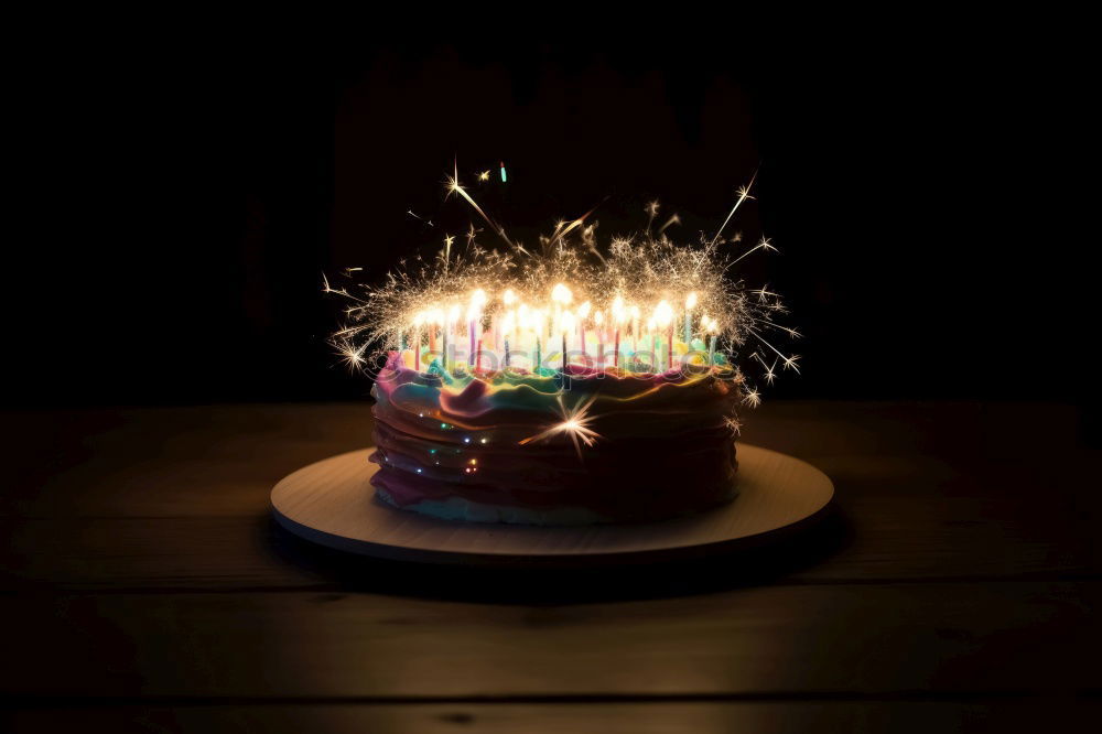 Similar – burning candles on the birthday cake