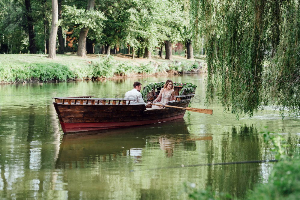 Similar – Image, Stock Photo Boat on the Alster.