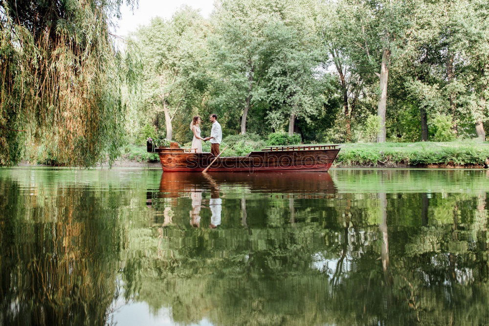 Similar – Image, Stock Photo Boat on the Alster.