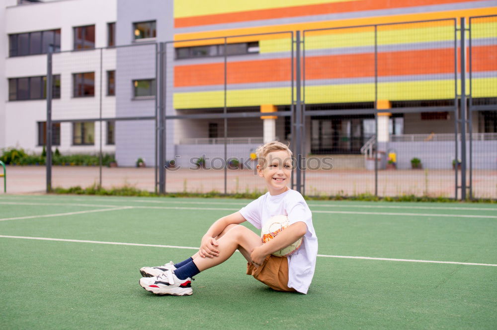 Similar – Image, Stock Photo Woman standing at playground