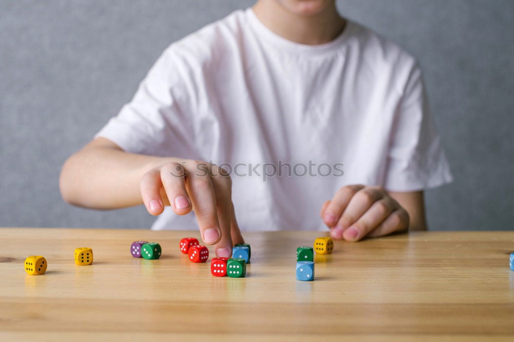 Similar – Image, Stock Photo Toddler with building blocks