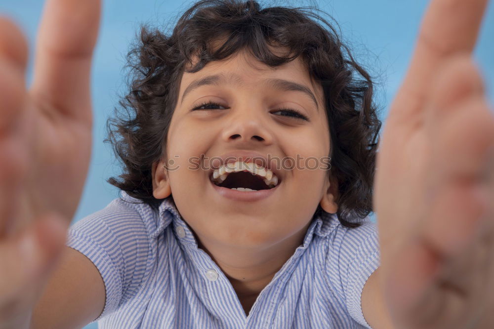 Similar – Smiling boy in the park