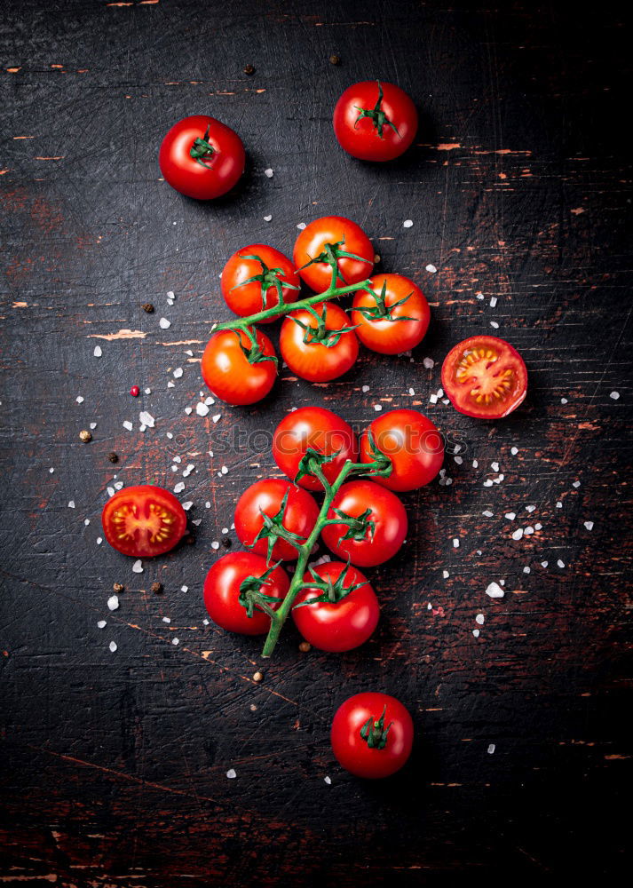 Similar – Image, Stock Photo Cherry tomatoes and basil