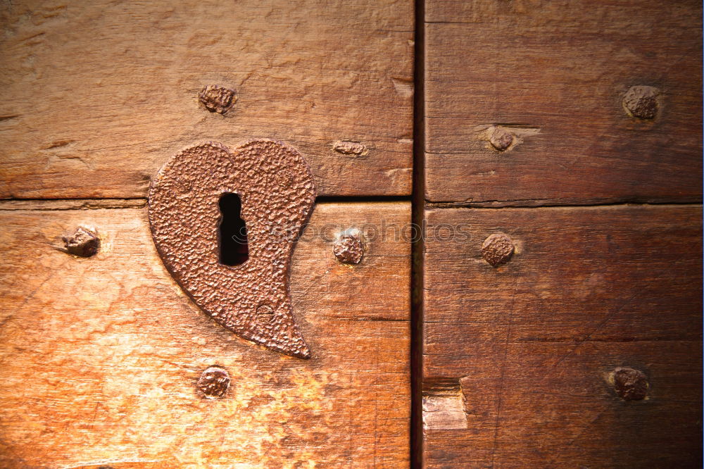 Similar – Antique Wooden Door with metal decoration. Texture background