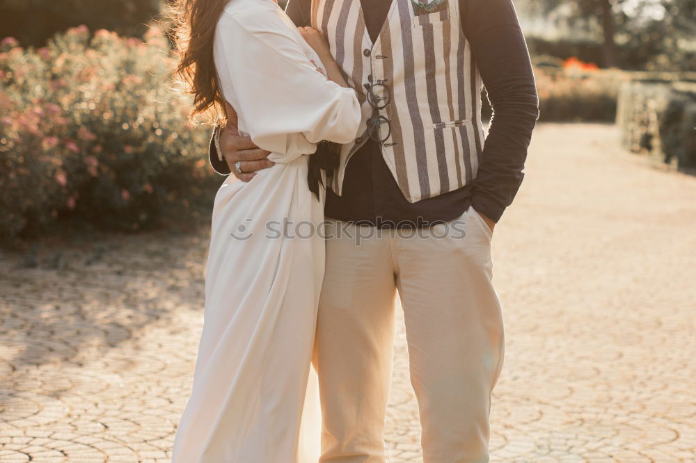 Similar – Mixed race couple on the beach, honeymoon