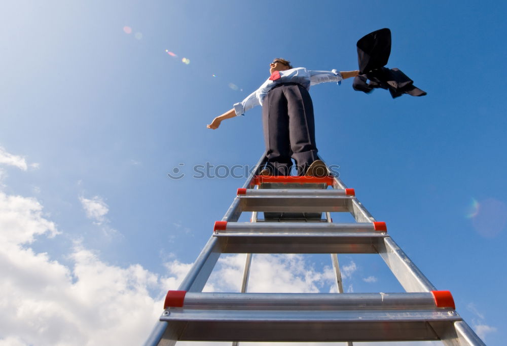 Similar – high up High jump Jump Sky