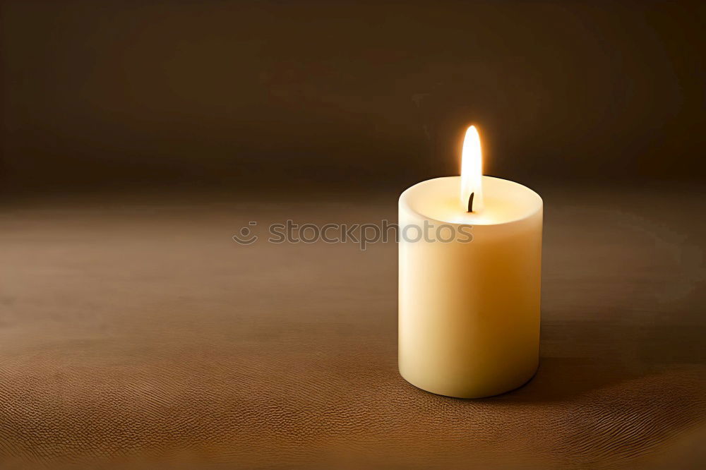 Similar – Image, Stock Photo Two candles are burning on a minimalist Advent wreath, consisting of numbered tea lights