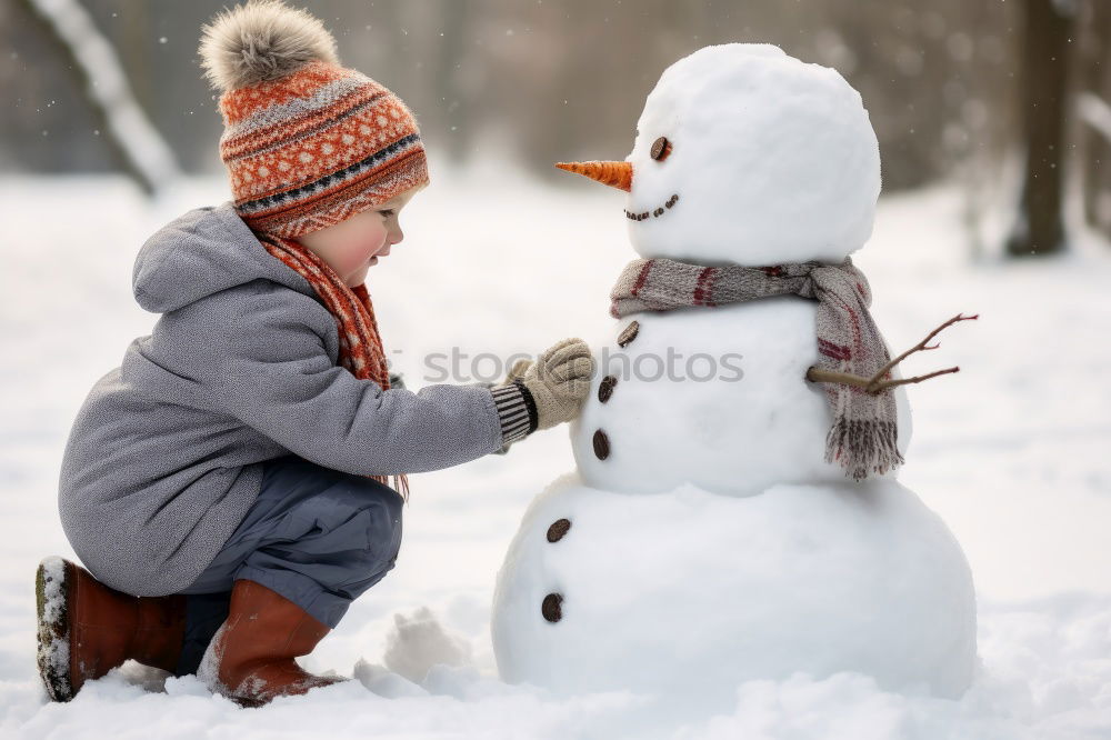 Similar – Teenage girl enjoying snow with her little sister