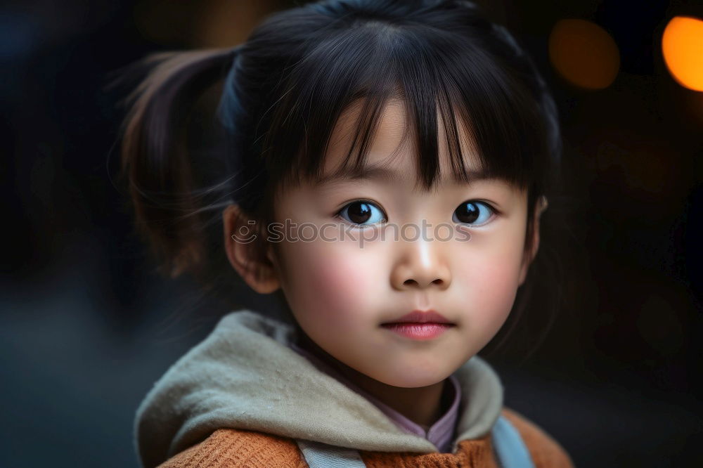 Image, Stock Photo Young face with old eyes