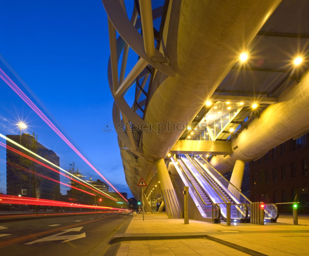 Similar – Image, Stock Photo Friedrichstraße train station at night, Berlin