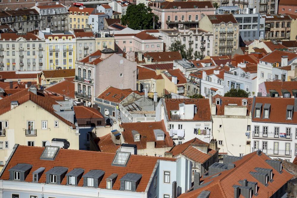 Image, Stock Photo Panoramic View Of Downtown Lisbon Skyline In Portugal