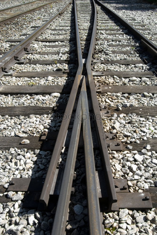 Similar – track Railroad tracks