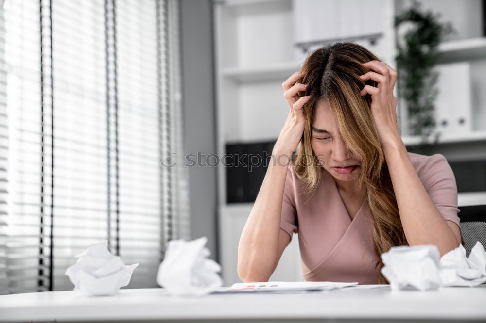 Similar – Image, Stock Photo asian woman sitting alone in the house