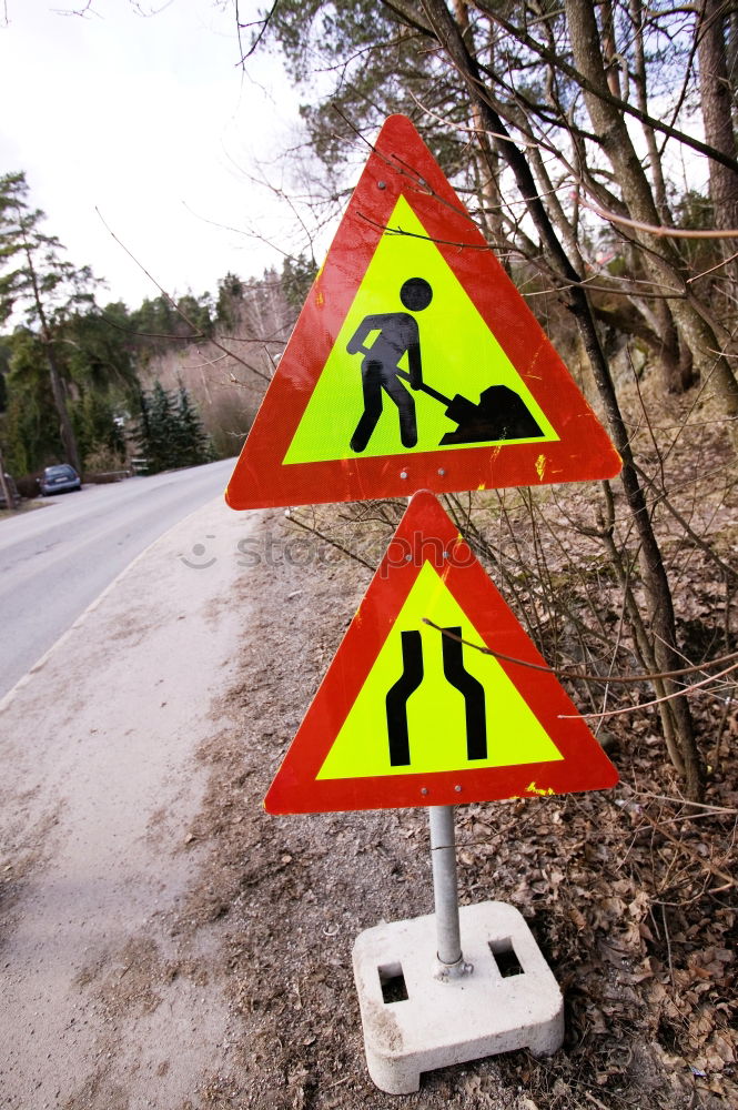 Similar – rolled gravel Road sign