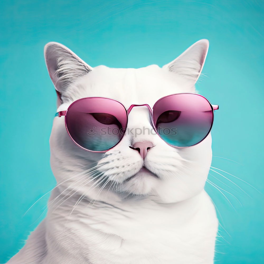 Similar – coole Katze mit Sonnenbrille