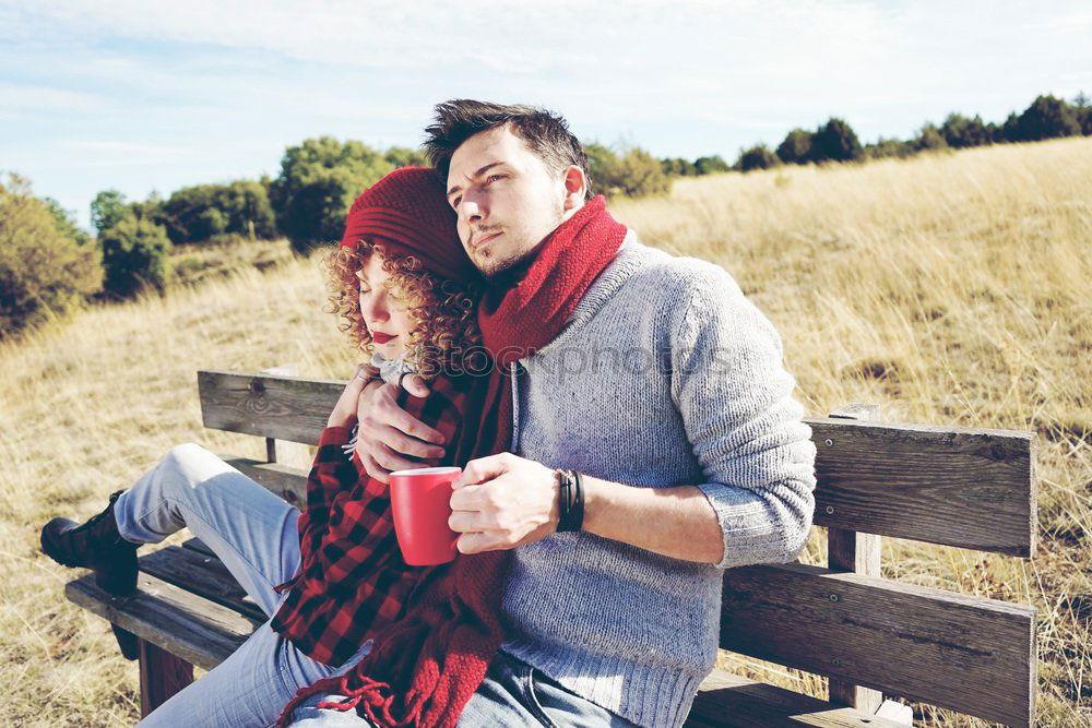 Similar – Image, Stock Photo Couple of young millennials getting fun