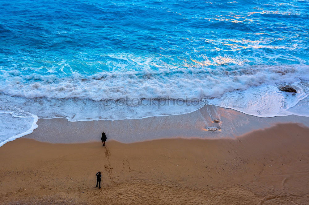 Similar – Image, Stock Photo Jumping game heaven and hell in Portugal on the Atlantic