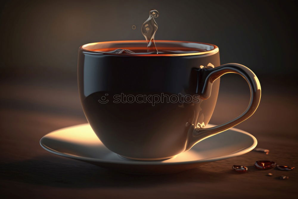 Similar – Image, Stock Photo A cup of coffee on a leather couch