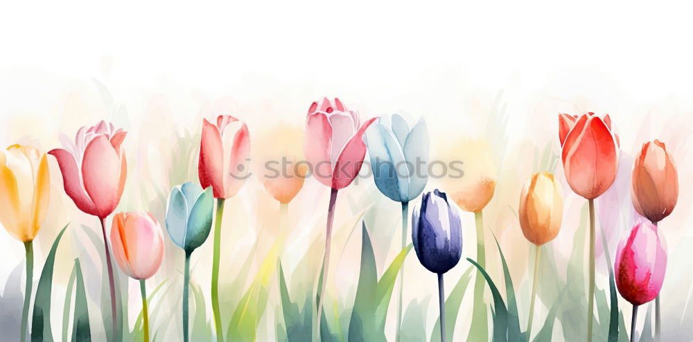 Similar – Red And Orange Tulips Flowers