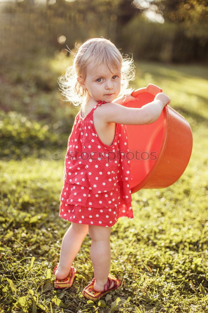 Similar – Image, Stock Photo Lovely little girl in a park