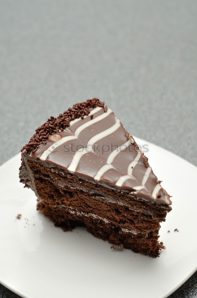 Similar – Chocolate cake for strawberry cake