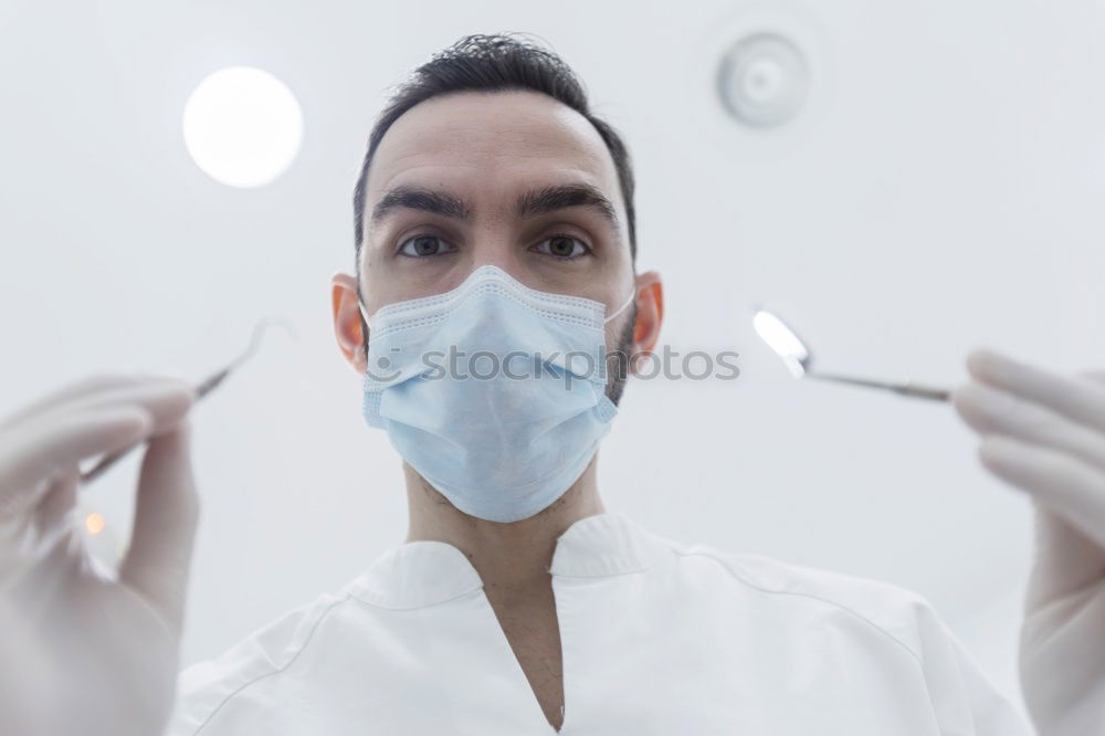 Similar – Image, Stock Photo Doctor with mask and tools.