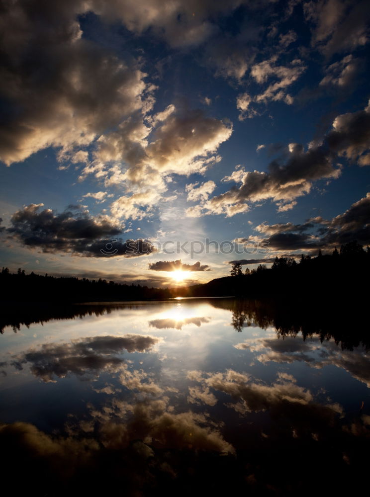 Similar – Image, Stock Photo Sunset in Sweden Calm