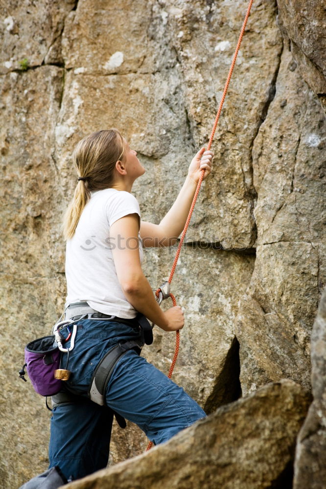 Similar – Image, Stock Photo Climbing . Freedom . Trust . Nature .