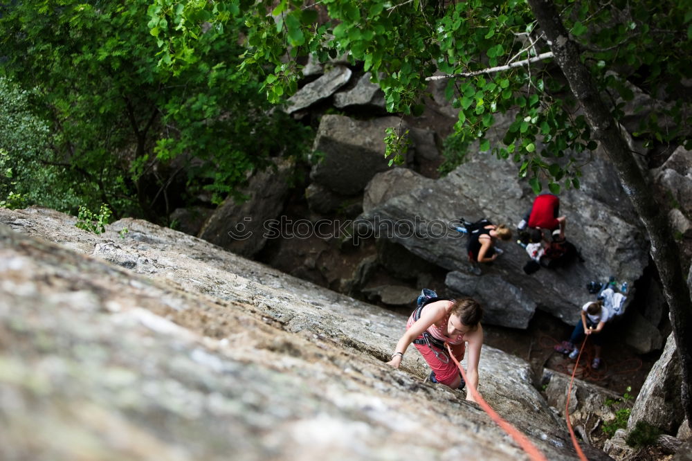 Similar – hang on Bergsteigen