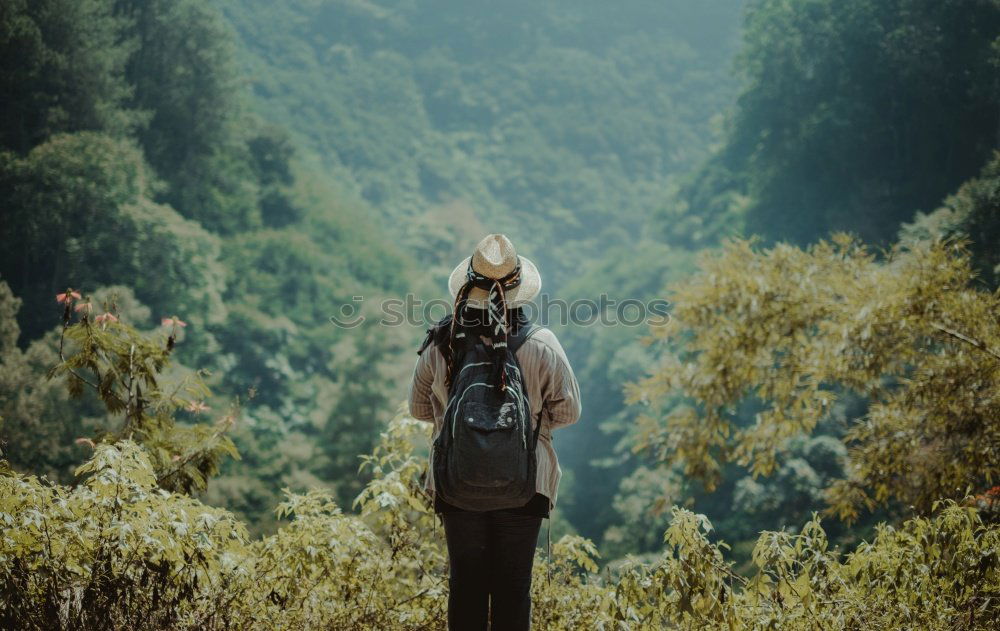 Similar – Image, Stock Photo Woman standing at rural fence