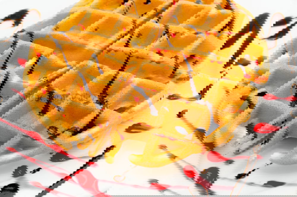 Similar – Image, Stock Photo Breakfast belgian with waffles with ice