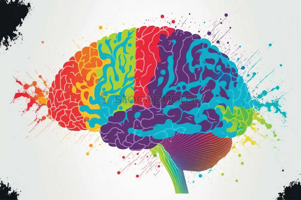 Similar – Image, Stock Photo Left and right brain hemisphere illustrated on paper