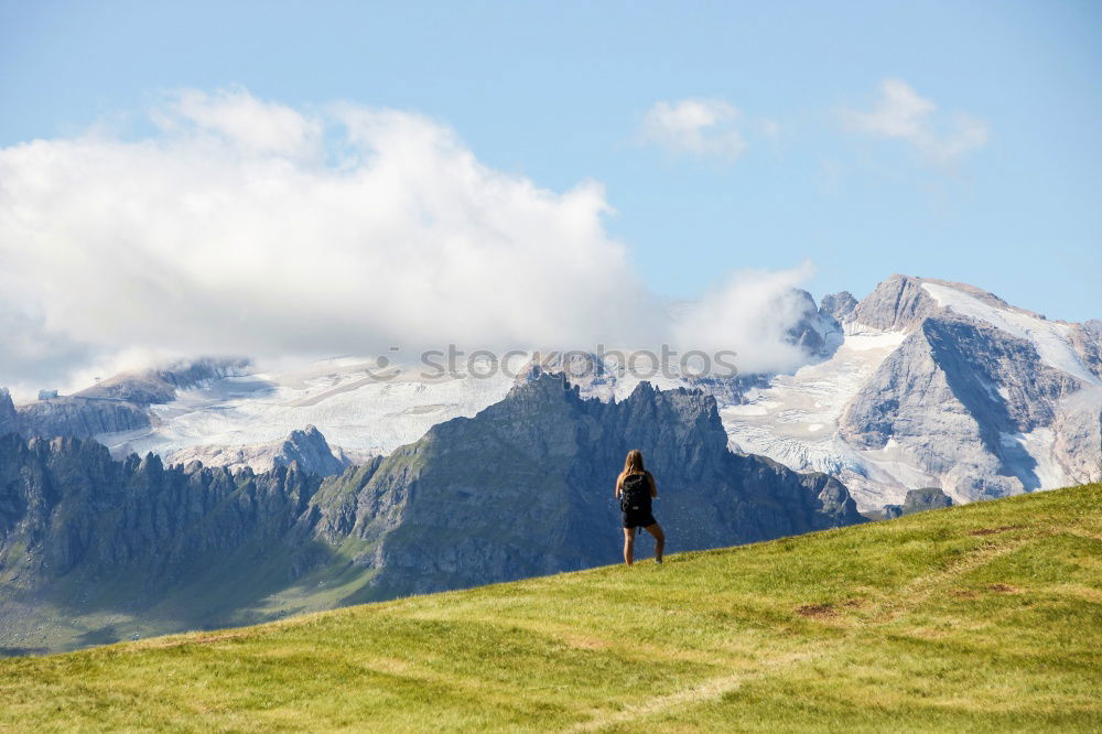 Similar – Image, Stock Photo Descent to Holzgau | Alpine crossing