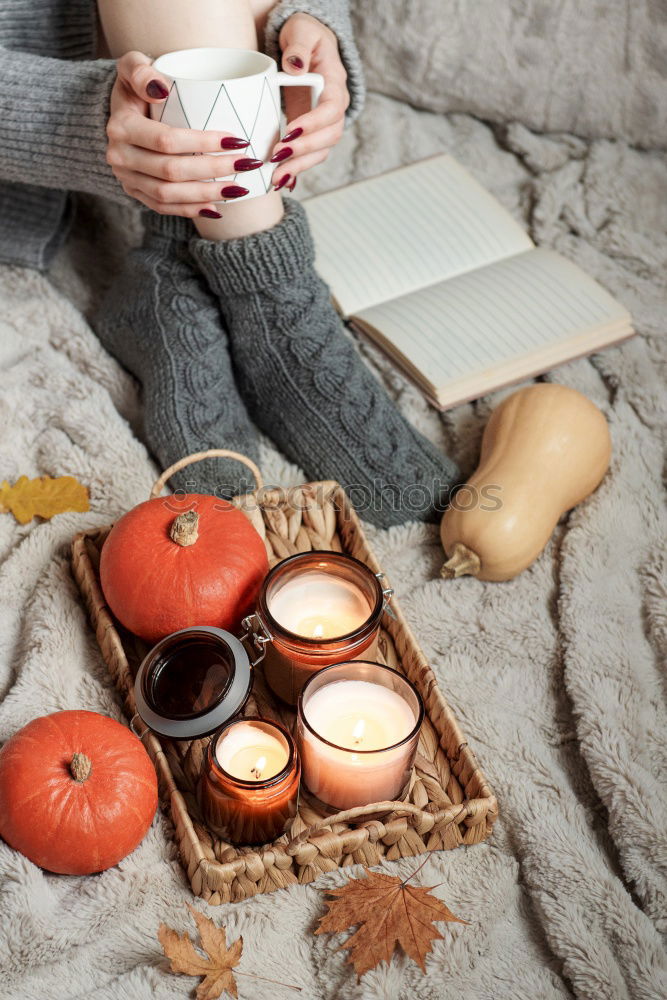 Similar – cozy autumn morning at home. Hot cocoa with marshmallows